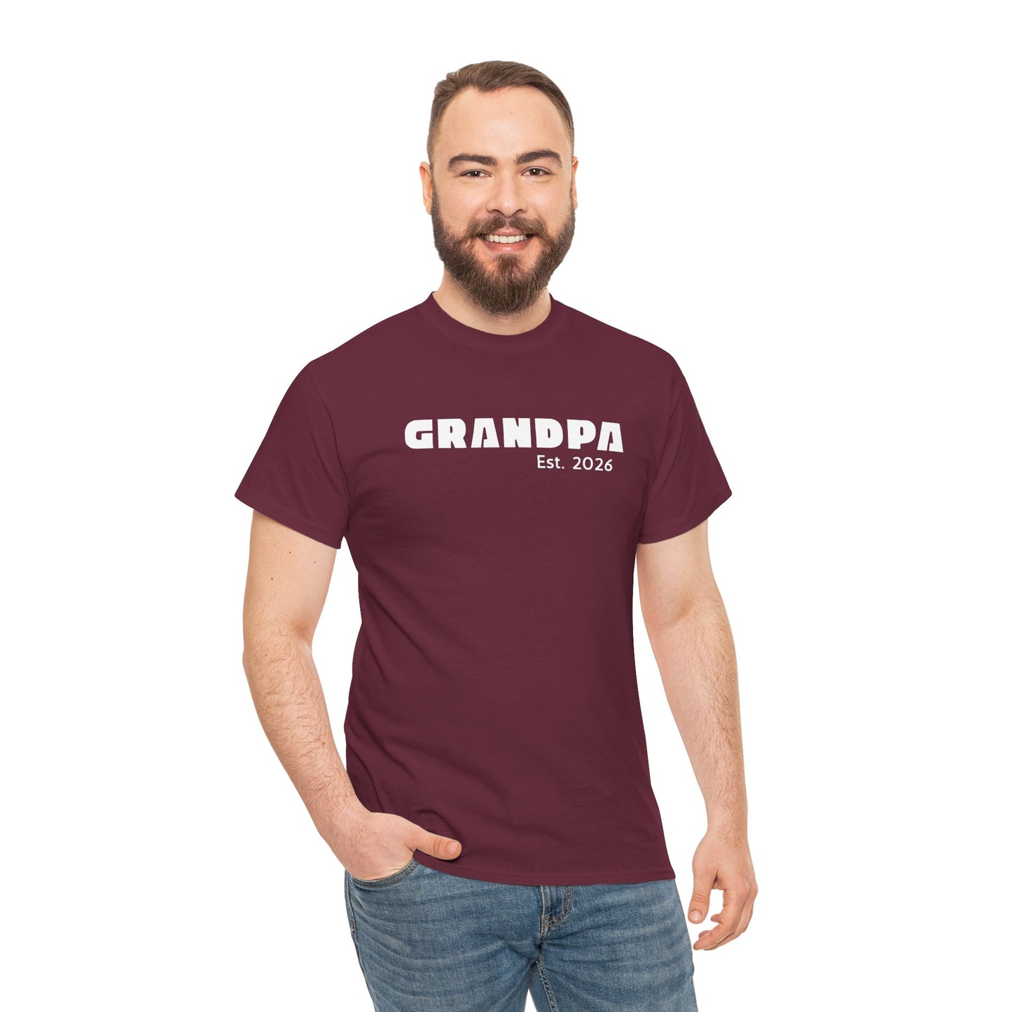 Grandpa 2026, Block Text T-Shirt