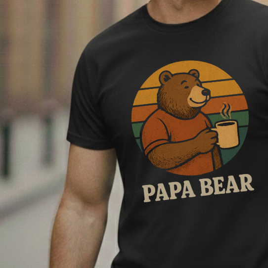 Coffee Papa Bear T-Shirt