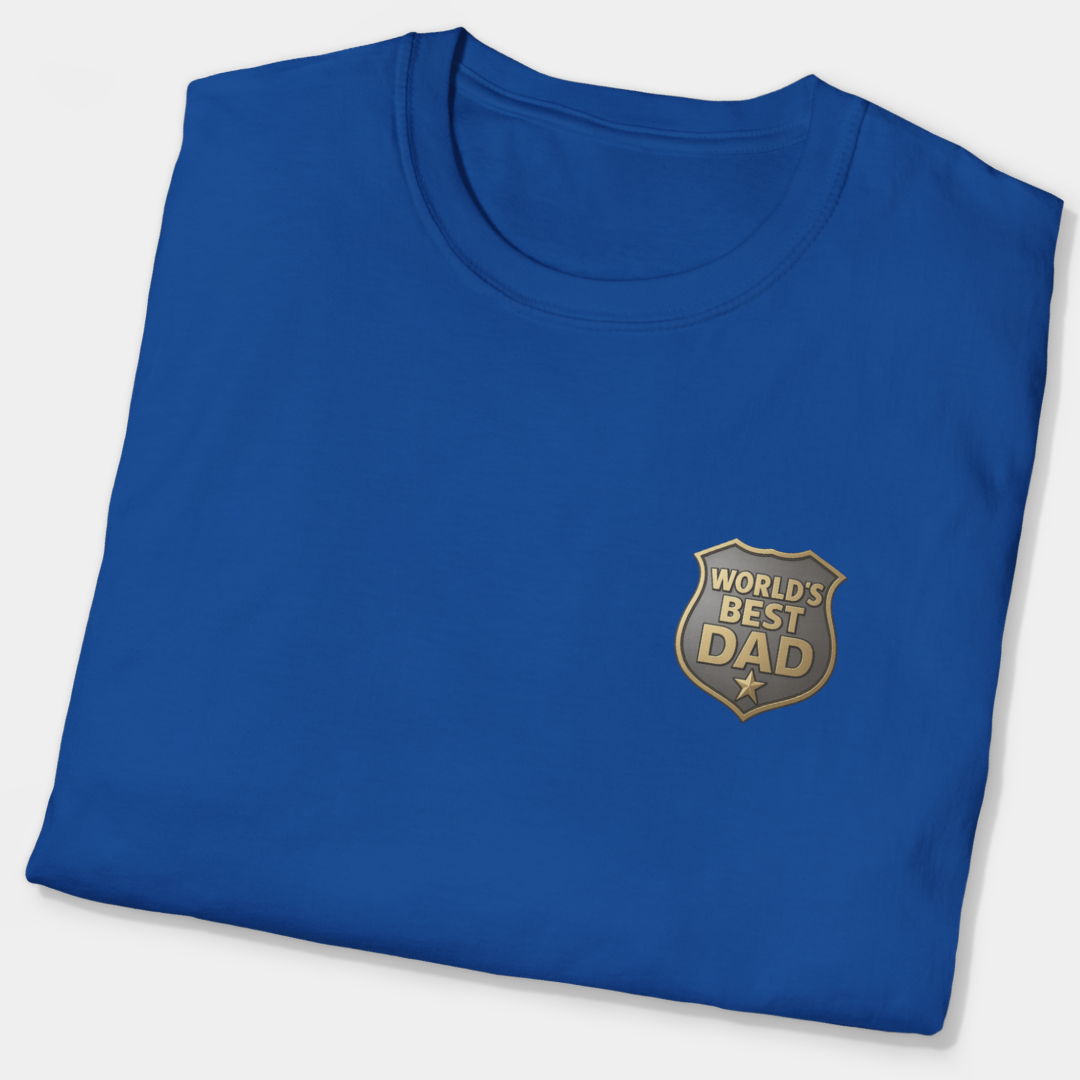 World's Best Dad Badge T-Shirt