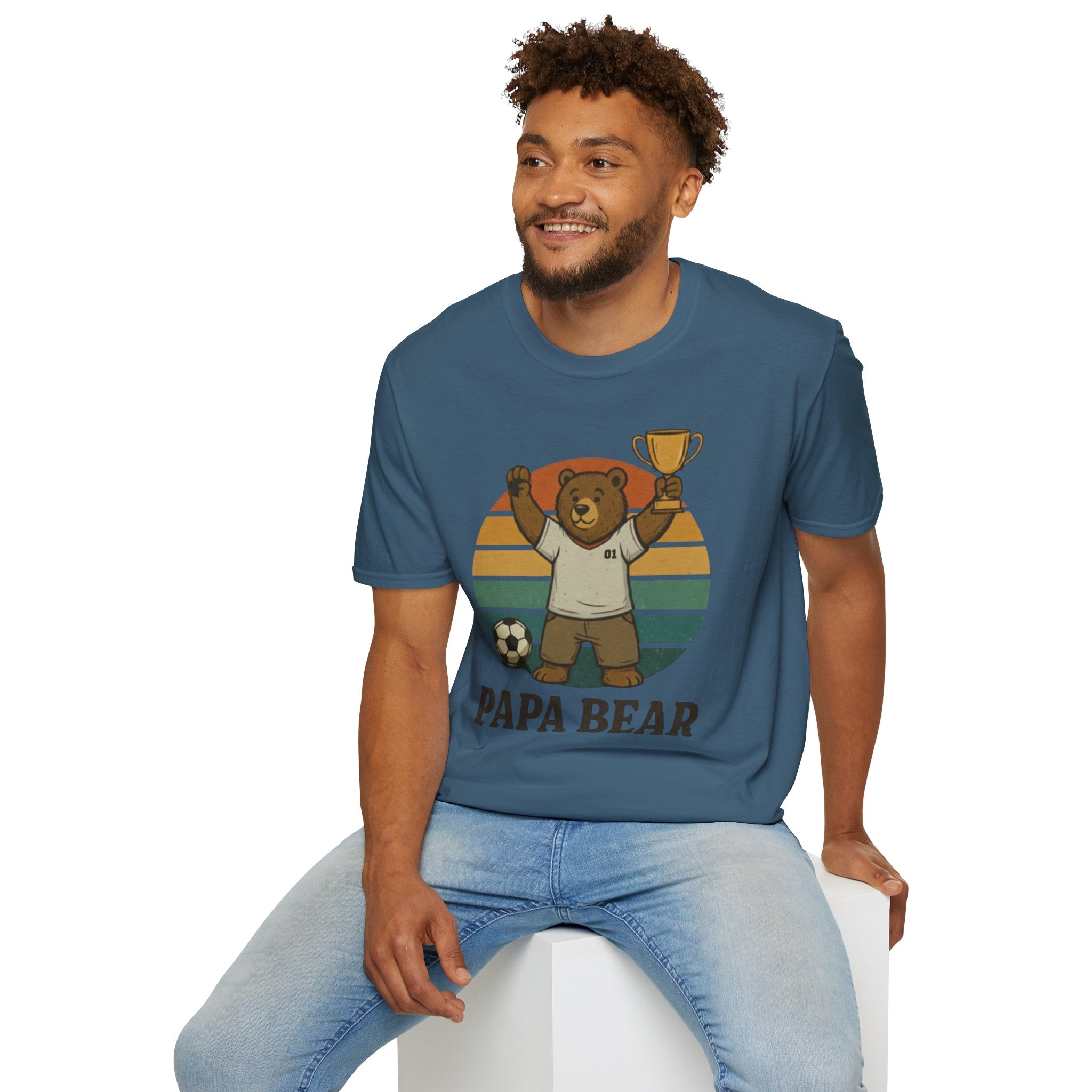 Papa Bear Football T-Shirt
