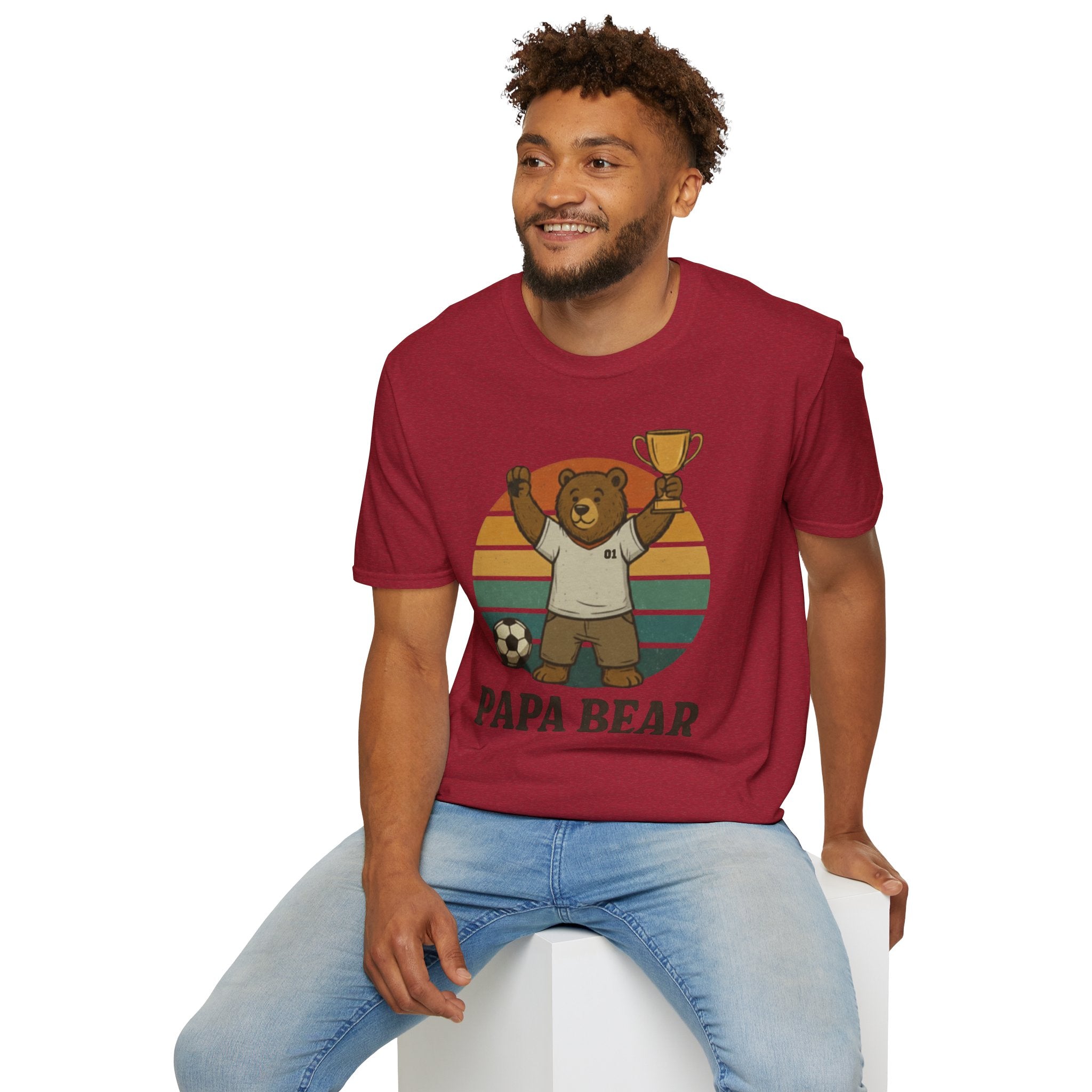 Papa Bear Football T-Shirt